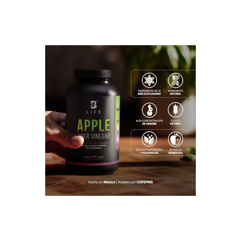 B Life Vinagre de Manzana con 180 cápsulas