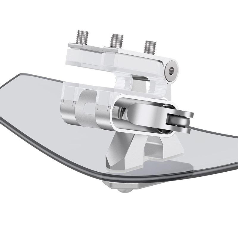 Justech Universal Motorcycle Windshield, Motorbike Windscreen Adjustable Clip On Windshield