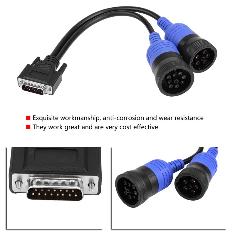 Truck Diagnose Interface 6 Pin and 9 Pin Adapter for