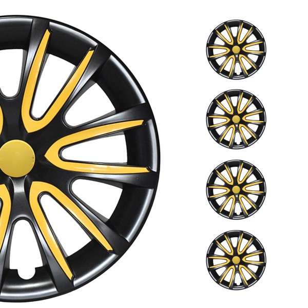OMAC 16" Wheel Covers Hubcaps for Buick Encore Black Yellow