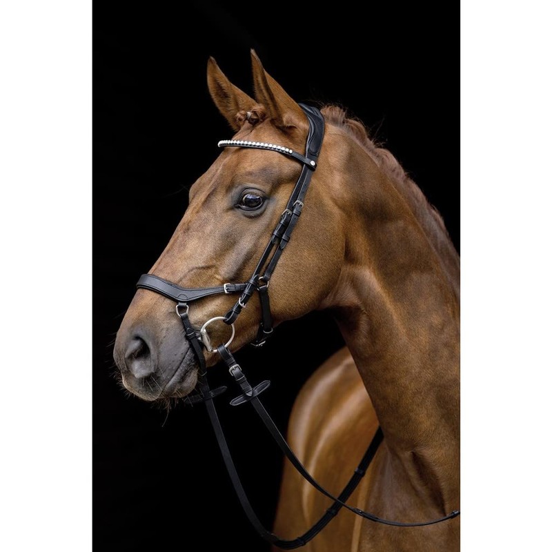 HKM Pro Anatomic Bridle 9100 Black Pony