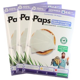 Paps Detergente en Tiras Lavanda 3 Pack 132 Ct