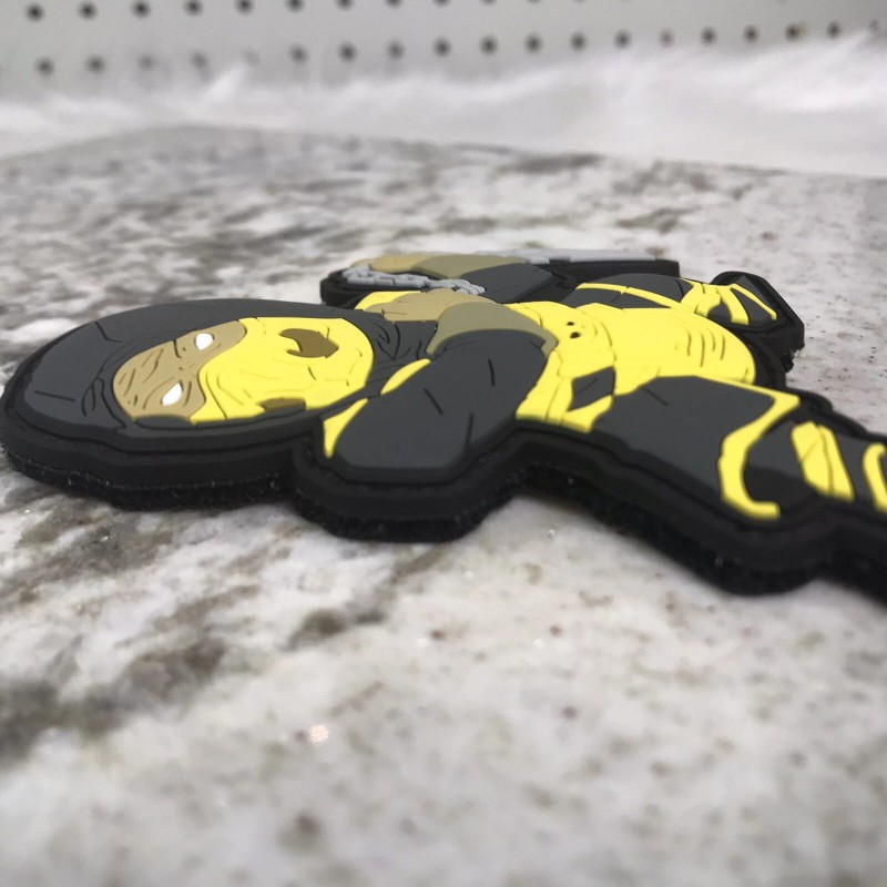 Mortal Kombat Scorpion PVC Morale Patch Hook & Loop Fan