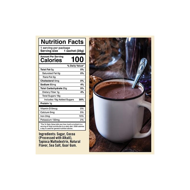 Castle Kitchen Dark Hot Chocolate Single 1oz Packets (25 Count)