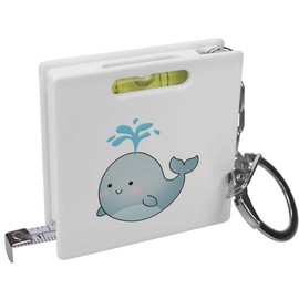 Azeeda 'Cute Whale' Keyring Tape Measure/Spirit Level Tool (KM00029749)
