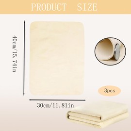 QUALDESN 3 PSC Chamois Leathers for Cars, 30x40 cm, Soft Car Chamois Cleaning Cloth is Used for Cleaning Windows, Mirrors, Glass, and Other Delicate Surfaces