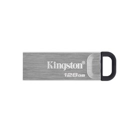 Kingston DataTraveler Kyson USB 3.2 Gen 1 Flash Drive 128GB - Stylish Capless Metal Case