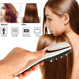 3-in-1 USB Electric Massage Comb Phototherapy Scalp Massager Comb Brush for Hair Regrowth Anti-Hair Loss