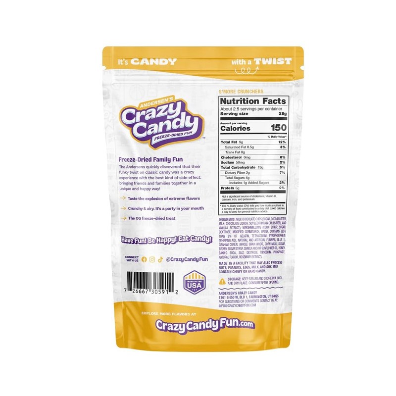 Andersen's Crazy Candy Freeze Dried Candy - Freeze Dried S'more