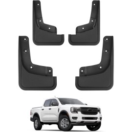 XUKEY 4X For 2024-2025 Ford Ranger Mud Flap Splash Guard Mudguard Mud Guards Fenders