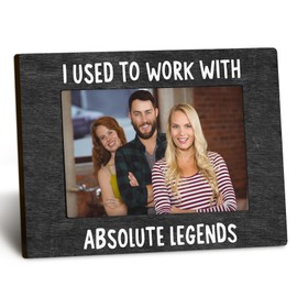 DUXMNAMG Retirement 4x6 Picture Frame, I Used to Work with Absolute Legends Photo Frame, Retirement Gifts for Men Women Coworkers, Retired Farewell Picture Photo Frames for Desk Decor
