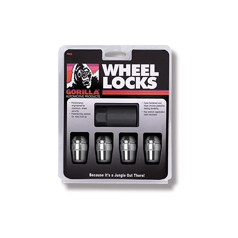 Gorilla Wheel Locks - Chrome for 1997-2019 C5, C6, C7,