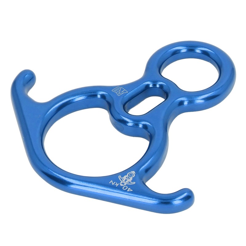 Descender Gear Aluminium Alloy 40KN Pulling Force Ox Horn Shaped