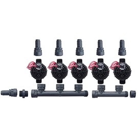 Hunter PGV101-JT-MM Dura Manifold Valve Kit with Flow Control - Barb PGV101JTMM (5 Zone)