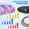 Nilight 1500pcs Mixed Quick Disconnect Crimp Connector Butt Splice Ring
