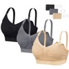 INTLMATE 3 Pack Women's Nursing Bra Seamless Wireless Night Sleep