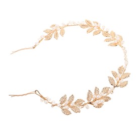 Beavorty Bride Wedding Hair Vine Headband Sequin Leaf Bridal Headband Rhinestone Wedding Hair Accessories For Bride Bridesmaid Women and Girls