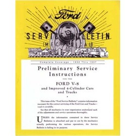 Ford 1932 1935 1936 1937 Car Truck Service Bulletins