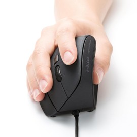 Sanwa Supply MA-ERGK9 Antibacterial Quiet Wired Ergonomic Mouse