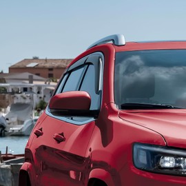 Voron Glass Tape-on Extra Durable Rain Guards for Jeep Cherokee 2014-2023, Window Deflectors, Vent Window Visors, 6 Pieces - 100504