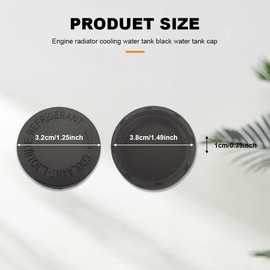 HEVLE 2PCS Coolant Reservoir Cap, Engine Radiator Water Tank Caps, Car Coolant Tank Lid Black Cover, 21712-79900 Auto Radiator Overflow Cove Compatible with Nissan Infiniti Antifreeze Coolant Cap