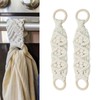 Crapyt 2 PCS Hanging Kitchen Towels Ring Crochet Hanging Dish
