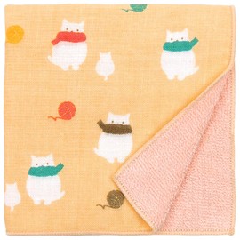 Hamamonyo Washed Towel Handkerchief Scarf Cat