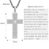 RWQIAN Men's Cross Necklace Silver Gold Black Cross Necklace with