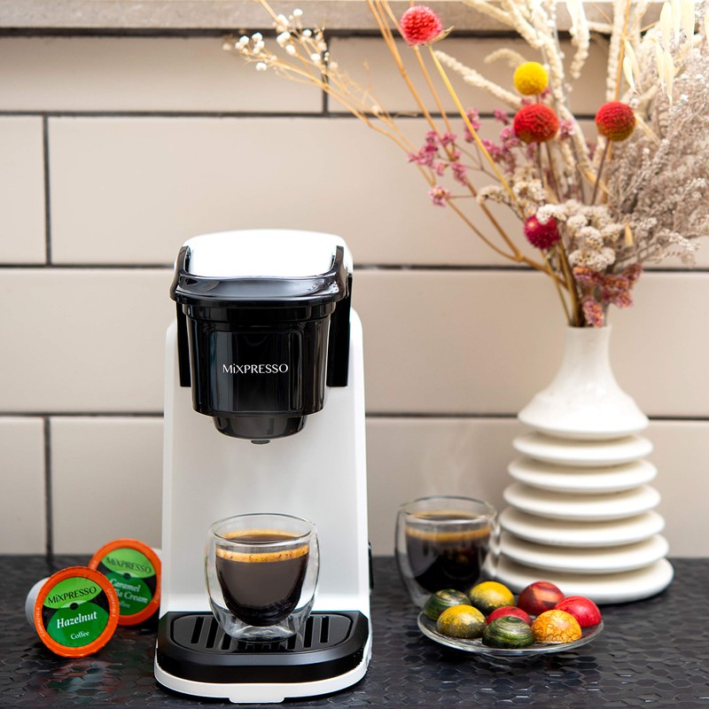 Mixpresso Single Cup Coffee Maker, Personal Single Serve Coffee Brewer