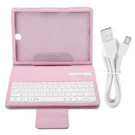 Tablet Wireless Bluetooth Keyboard Case Cover for Sumsung TAB S2/ TAB A T810/T550 (Pink)