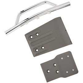 RPM Traxxas Slash 4x4 Front Bumper and Skid Plate, Chrome