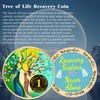 LParkin Recovery Sisters Coin, 1 Year Sobriety Coin, Tree of