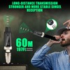 UHF Wireless XLR Transmitter and Receiver with 48V Phantom Power,Rechargeable