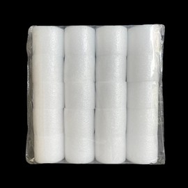 Curtain Spacers for Eyelet Curtains, 20 Pcs Interiors Perfect Pleats Curtain Spacers Foam for Poles up to 30mm Eyelet Curtains(White-4.8cm Length)
