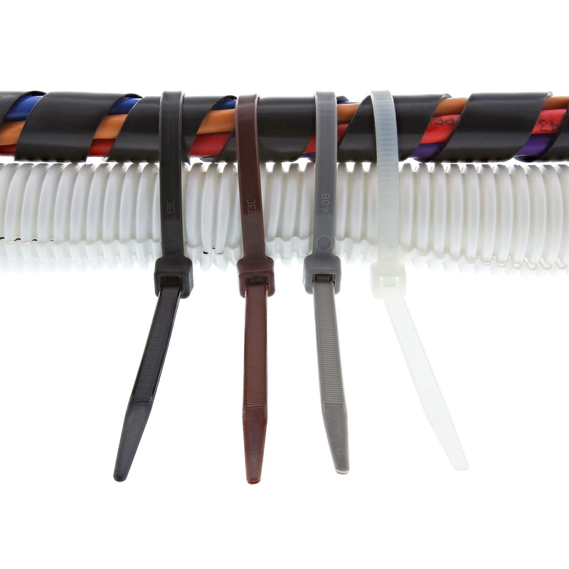 8 Inch Black Standard Nylon Cable Tie - 100 Pack