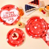 Cheery Land Valentines Plates and Napkins Sets - Serves 25