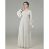 daizbella Medieval Renaissance Chemise Dress White Retro Medieval Dress Renaissance