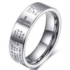 Fashion Month Womens 4mm Tungsten Carbide White Ring Engraved English