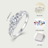 STARCHENIE Celtic Knot Ring for Women 925 Sterling Silver 3-Stone