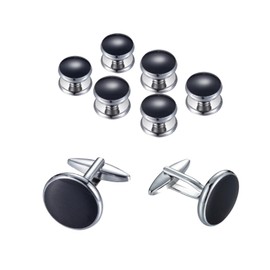 Cufflinks,cufflinks for Men,black Cufflinks for Men,Black Copper Men's Cuff Links,Men's Jewelry or Accessories Best Gift,for Business,Wedding,Formal Suit Accessories,Banquet(Black)