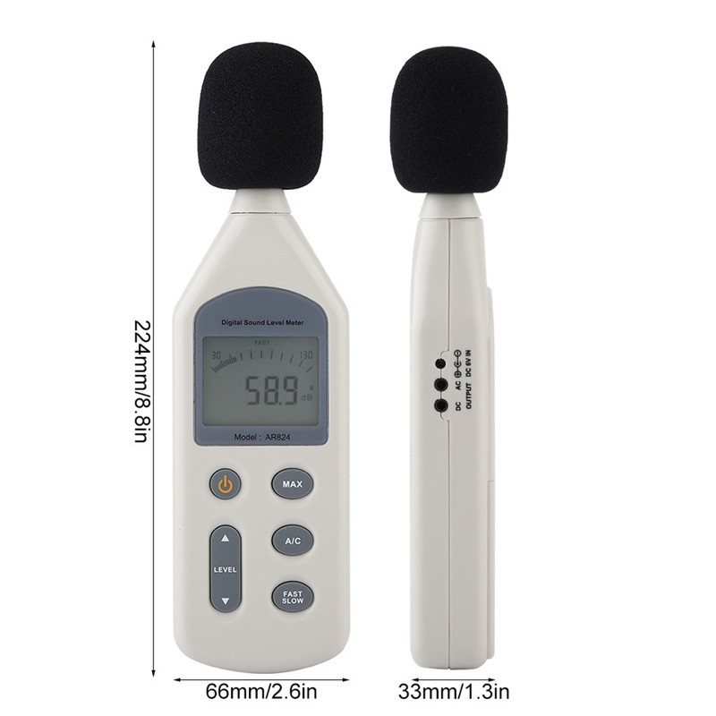 SMART SENSOR AR824 Digital Sound Level Meter Noise Tester Measuring