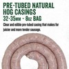 LEM Products Pre-Tubed Natural Hog Casings, 32-35mm, Edible Sausage Casings,
