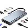 HUB USB C, 11 en 1 Adaptador Tipo C a