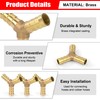 Pack of 6 10 mm Brass Hose Nozzle, 3-Way Straight