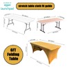 Dololoo Stretchable Tablecloths 6ft for Rectangle Tables with Open Back,