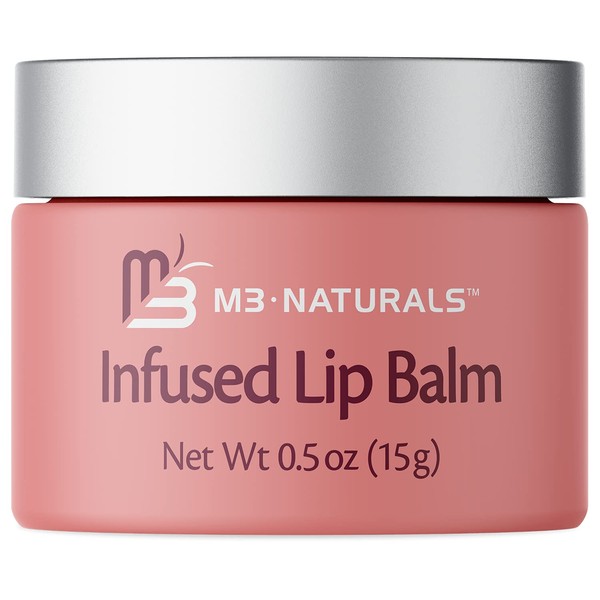 Infused Lip Balm Lip Butter Infused with Collagen & Stem Cell Best Lip Balm & Moisturizer Treatment Instantly Hydrating Lip Balm for Dry Cracked Chapped Lips by M3 Naturals