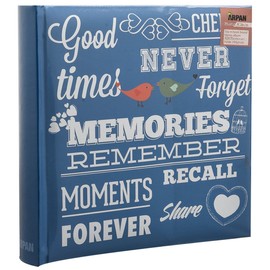 Arpan Blue Memo Slip in Photo Album 10 x 15 cm for 200 Photos - Memories