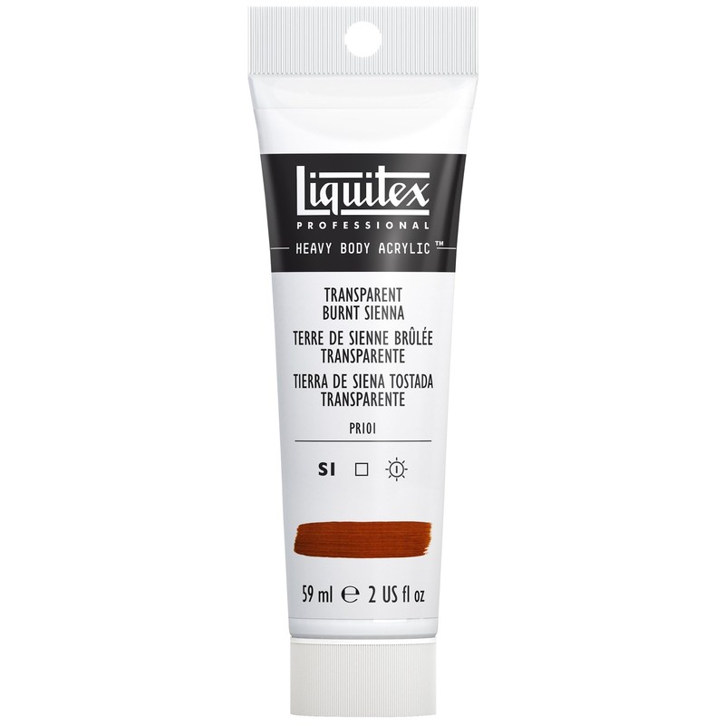 Liquitex Heavy Body Pintura Acrílica, Marrón (Transparent Burnt Sienna 129),