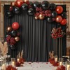 10x10ft Black Backdrop Curtain Panels for Parties - Wrinkle Free