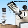 2 Pack Solar Street Lights Outdoor Waterproof - 6500K 20000LM